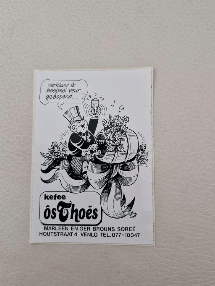 1057 Vintage Os Thoës Kefee Sticker, Verzamelen, Stickers, Gebruikt, Ophalen of Verzenden