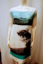 EXCLUSIEVE zomer jurk van Miss Captain,XS 34, Turquoise, Verzenden, Wit, Zo goed als nieuw, Maat 34 (XS) of kleiner