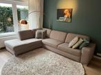 Mooie chaise longue hoekbank beige / taupe, Ophalen, Gebruikt, Beige, Tweepersoons
