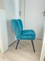 Fauteuil Petrol Blauw Velvet - Zo Goed Als Nieuw, Huis en Inrichting, Fauteuils, Ophalen, Hout, Minder dan 50 cm, Minder dan 75 cm