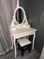 Mooie kaptafel met spiegel en kruk, Huis en Inrichting, Tafels | Kaptafels, Ophalen, 100 tot 150 cm, 50 tot 100 cm, Zo goed als nieuw