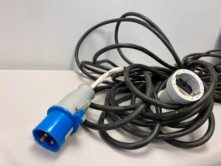 20 Meter CEE Verlengsnoer - Krachtstroomkabel, Computers en Software, Pc- en Netwerkkabels, Gebruikt, Ophalen of Verzenden