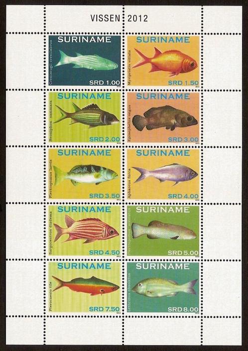 Suriname 1900/9 postfris Vissen 2012, Postzegels en Munten, Postzegels | Suriname, Postfris, Ophalen of Verzenden