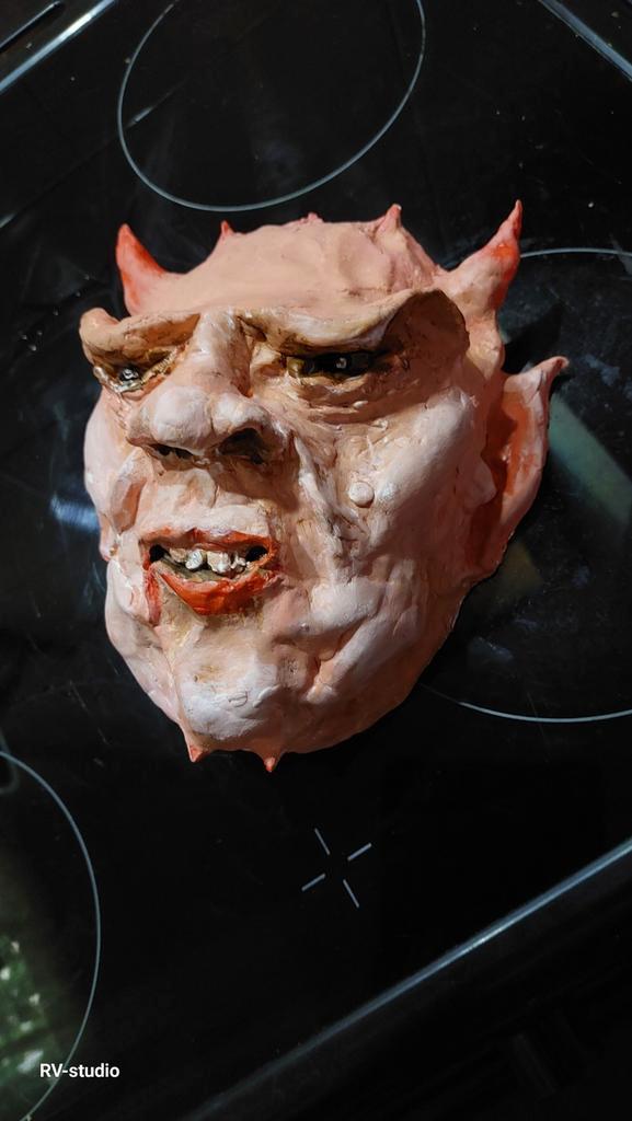 Zelfgemaakt Klei Hoofd - Uniek Kunstobject, Antiek en Kunst, Kunst | Beelden en Houtsnijwerken, Ophalen of Verzenden