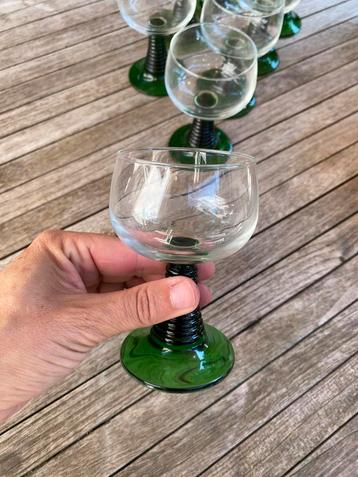 9 roemer glazen groene voet hk stijl living beschikbaar voor biedingen