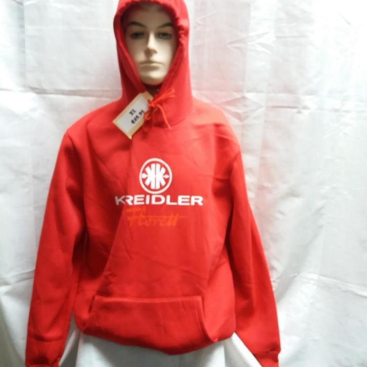 Kreidler hoody van sweatstof rood of blauw, Motoren, Kleding | Motorkleding, Overige typen, Dames, Heren, Nieuw met kaartje, Verzenden
