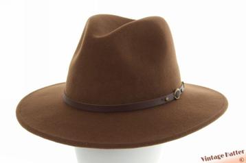 Outdoor gleufhoed Christys' Crushable Safari bruin 59 nieuw beschikbaar voor biedingen