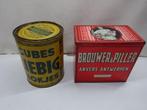 2 vintage blikken,Liebig en Brouwer- Piller., Ophalen of Verzenden, Gebruikt, Gebruiksvoorwerp