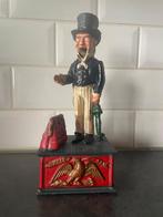 Antieke spaarpot, Ophalen of Verzenden, Zo goed als nieuw, Metaal of Blik, Overige thema's