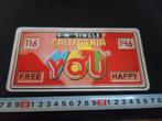 sticker I'm single California YOU free happy  116 - 146, Ophalen, Zo goed als nieuw, Sticker