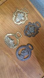 4 Messing/Koperen Paarden Medailles kleppermannetjes, Antiek en Kunst, Ophalen of Verzenden