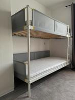 Ikea Vitval stapelbed wit/lichtgrijs met Matras!, 90 cm, Tweepersoons, Ophalen of Verzenden, Zo goed als nieuw