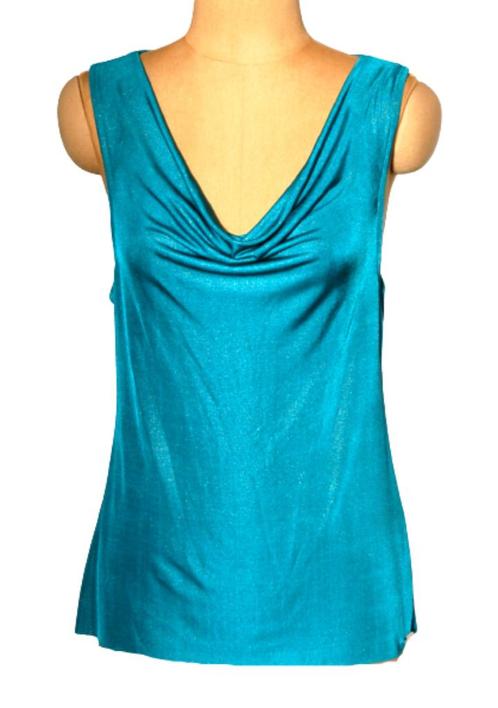 Josh V. topje, top, glitter, Zena / Teal, Mt. S, Kleding | Dames, Tops, Zo goed als nieuw, Maat 36 (S), Blauw, Zonder mouw, Verzenden