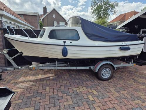 Suncamp 485, Watersport en Boten, Sloepen, Gebruikt, 10 tot 30 pk, 3 tot 6 meter, Buitenboordmotor, Benzine, Polyester, Ophalen