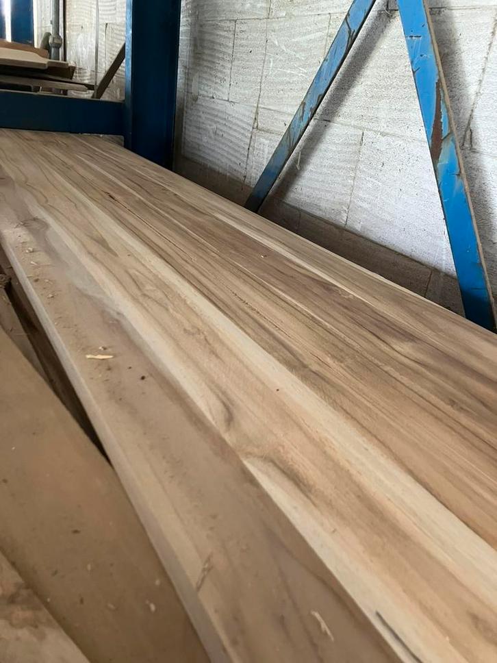 Meubel panelen teak massief hout, Tuin en Terras, Palen, Balken en Planken, Zo goed als nieuw, Planken, 250 cm of meer, Ophalen