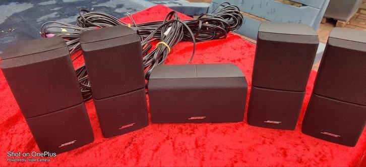 Bose Set dubbele Cube luidsprekers 5x zwart, Audio, Tv en Foto, Home Cinema-sets, Zo goed als nieuw, Overige spelers, 70 watt of meer