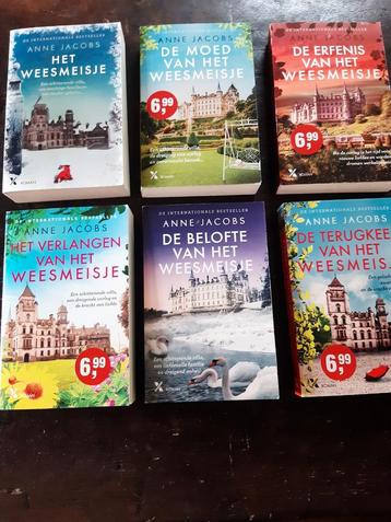 Serie ( 6 boeken ) het weesmeisje geschreven door Anne Jacob beschikbaar voor biedingen