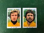 2 gesigneerde voetbalplaatjes Volendam Jaap Jonk Dick Bond, Ophalen of Verzenden