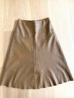 MASSIMO DUTTI cognac kleur leren rok nieuwstaat 36 CHCS, Kleding | Dames, Rokken, Ophalen of Verzenden, Onder de knie, Bruin, Zo goed als nieuw