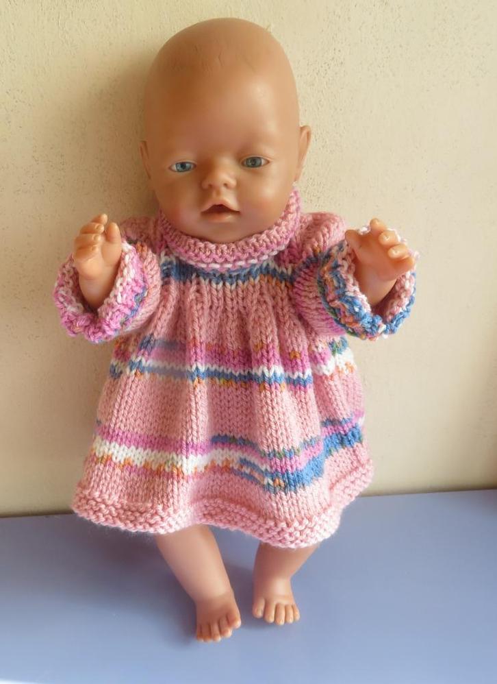 Poppenkleertjes poppenkleding Baby pop 40-43gebreid setje 51, Kinderen en Baby's, Speelgoed | Poppen, Nieuw, Babypop, Ophalen of Verzenden