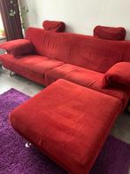 TE KOOP ROOD BANKSTEL, Gebruikt, Minder dan 75 cm, Driepersoons, Ophalen of Verzenden