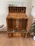 Mooie vintage zetkast drukkerskast, Antiek en Kunst, Ophalen