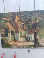 Piet in 't Hout (1879-1965) - Zonnig Boerenerf, Antiek en Kunst, Kunst | Schilderijen | Klassiek, Ophalen of Verzenden