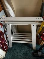 2 Witte IKEA Mittback Schragen, Ophalen, Tafelpoot, Minder dan 50 cm, 50 tot 100 cm