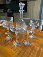 4 Kristallen karaffen met glazen., Verzamelen, Glas en Borrelglaasjes, Ophalen, Zo goed als nieuw, Overige typen
