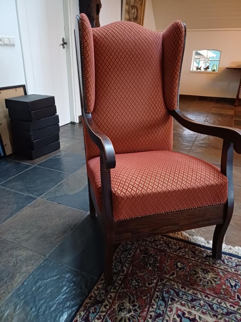 Fauteuil, Huis en Inrichting, Fauteuils, Gebruikt, 75 tot 100 cm, Ophalen of Verzenden, Stof