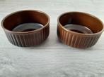 3 x vintage bruine schaal Waku West Germany € 7,00 per stuk, Ophalen, Gebruikt, Overige stijlen, Schaal of Schalen