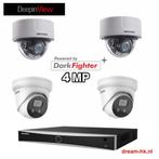 4MP Hikvision AcuSense Darkfighter IP PoE set/NVR+4x camera, Nieuw, Ophalen of Verzenden