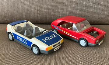 Playmobil, politie en rode auto, 20 cm groot, set 5 euro beschikbaar voor biedingen