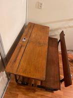 Ouderwets schoolbankje - Charmant en uniek!, Ophalen, Gebruikt, Bureau