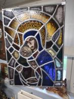 Maria en kind  in loodglas, zeermooi, Doe-het-zelf en Verbouw, Glas en Ramen, Ophalen, Zo goed als nieuw, 160 cm of meer, 160 cm of meer