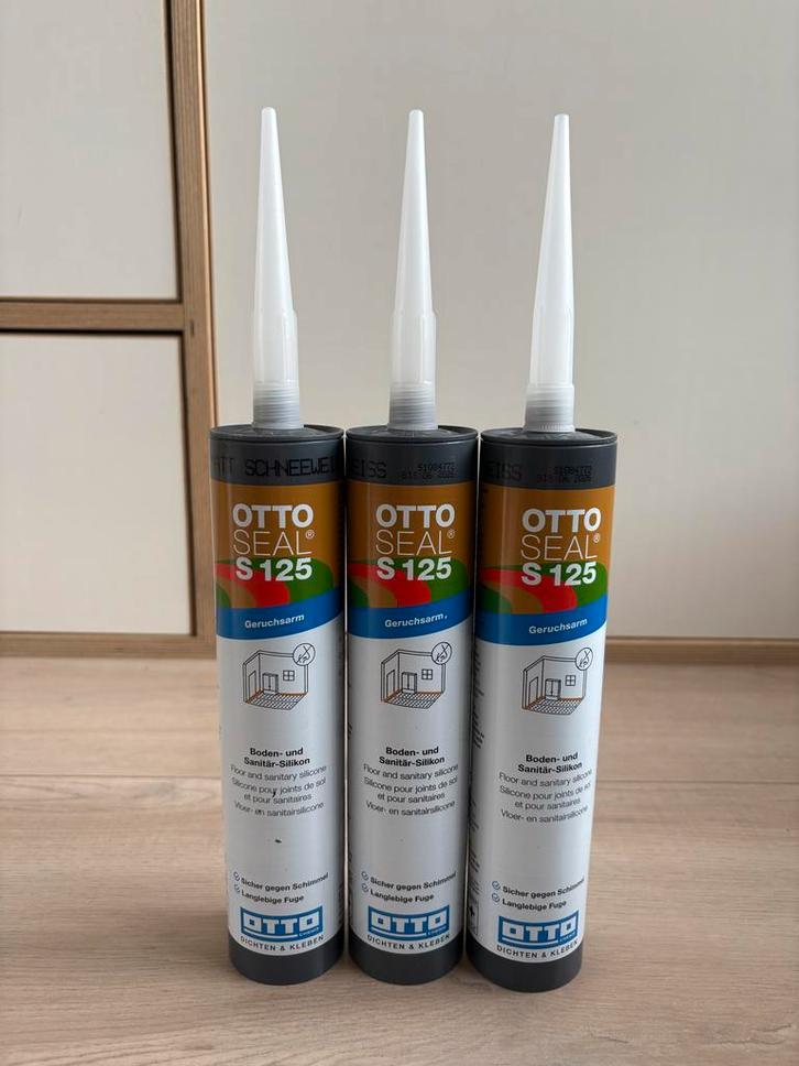 3x Ottoseal S125 - Mat Sneeuwwit - Nieuw, Doe-het-zelf en Verbouw, Isolatie en Afdichting, Nieuw, Vloerisolatie, Overige materialen