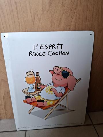 Reclamebord Rince Cochon bier beschikbaar voor biedingen