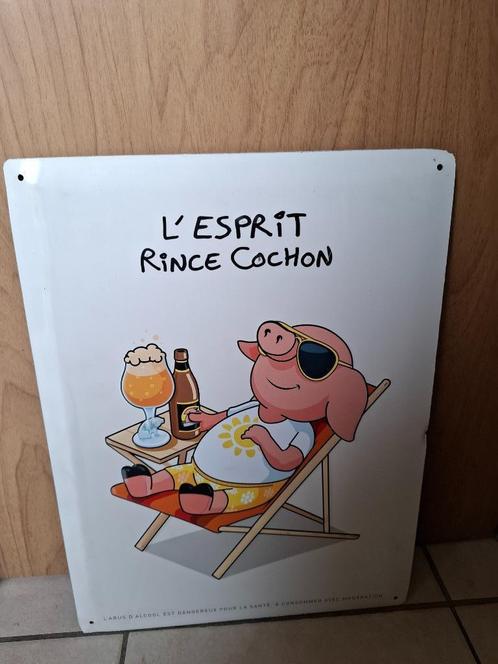 Reclamebord Rince Cochon bier, Verzamelen, Biermerken, Nieuw, Reclamebord, Plaat of Schild, Overige merken, Ophalen of Verzenden