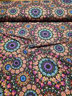 tricot viscose mandala zwart, Overige materialen, 120 cm of meer, Zwart, Nieuw