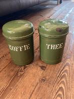 Vintage groene emaille koffie / thee bus, Antiek en Kunst, Antiek | Emaille, Ophalen
