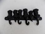 Kapstok gietijzer zes hondjes staarten als haken, Ophalen of Verzenden, Gebruikt