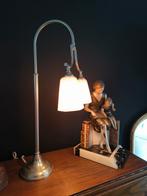 Art Deco tafellamp met opaline kapjes 61 cm hoog, Antiek en Kunst, Ophalen