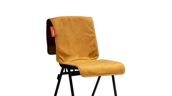 Stoov Big Hug - Ginger Yellow Velvet (zonder oplader), Huis en Inrichting, Stoelen, Zo goed als nieuw, Eén, Stof, Overige kleuren