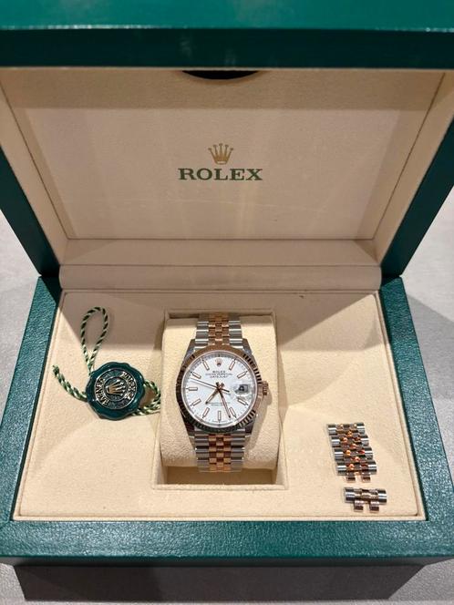 Rolex Datejust roségoud 126231 complete set, full link, Sieraden, Tassen en Uiterlijk, Horloges | Heren, Zo goed als nieuw, Rolex