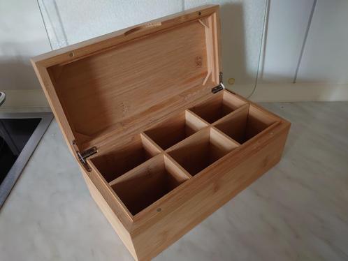 theedoos theebak theekist Bamboe Nieuw, Huis en Inrichting, Keuken | Keukenbenodigdheden, Nieuw, Ophalen of Verzenden