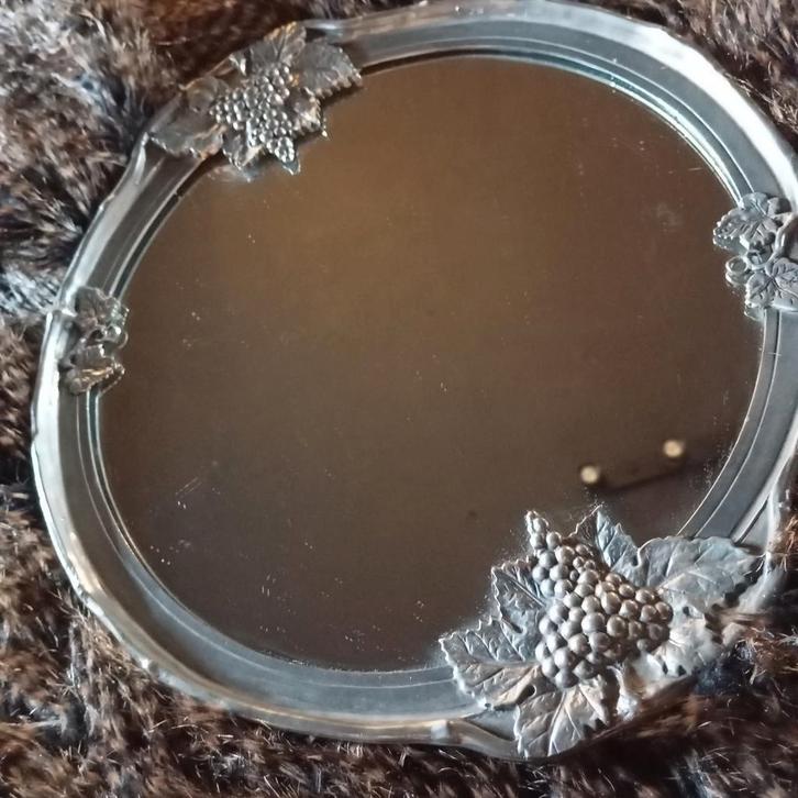 Zilver tin%/zilver zinn 95% wijn plateau of ophangen, Antiek en Kunst, Antiek | Tin, Ophalen