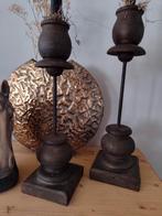 Sobere Houten Kandelaar - Pinakel, Ophalen of Verzenden, Doefke, Doefke, Hout