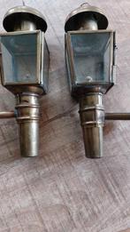 Set antieke koperen koets lampen, Ophalen