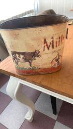 Brocante blik met deksel, Ophalen