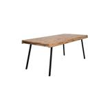 Fraaie eettafel Suri teakhout staal, Ophalen, Teakhout, 50 tot 100 cm, Zo goed als nieuw